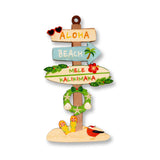 XMAS DIRECTIONAL SIGN POST ORNAMENT
