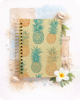 PASTEL PINEAPPLES WOOD NOTEBOOK