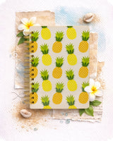 PINEAPPLE PATTERN WOOD NOTEBOOK