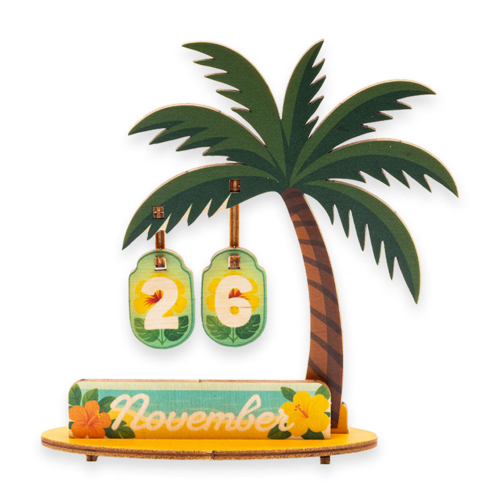 PALM TREE DESK CALENDAR