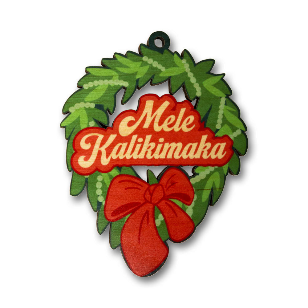 MELE KALIKIMAKA WREATH ORNAMENT