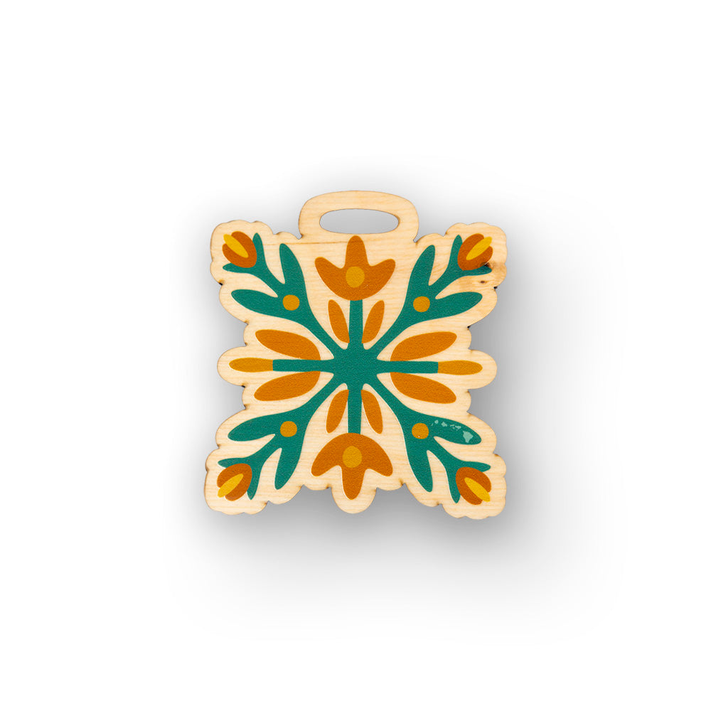 PUA MANU QUILT WOOD BAG TAG
