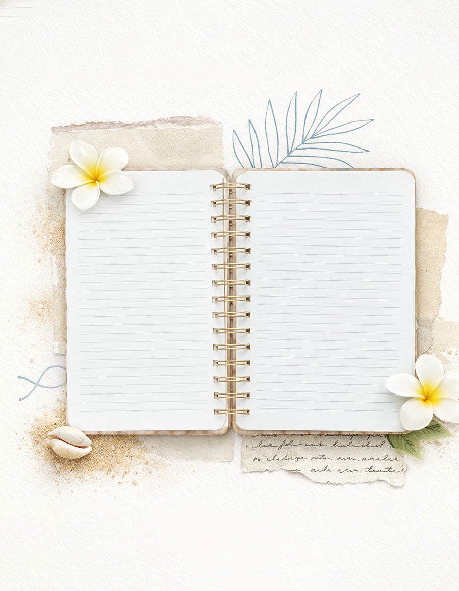 PASTEL PINEAPPLES WOOD NOTEBOOK