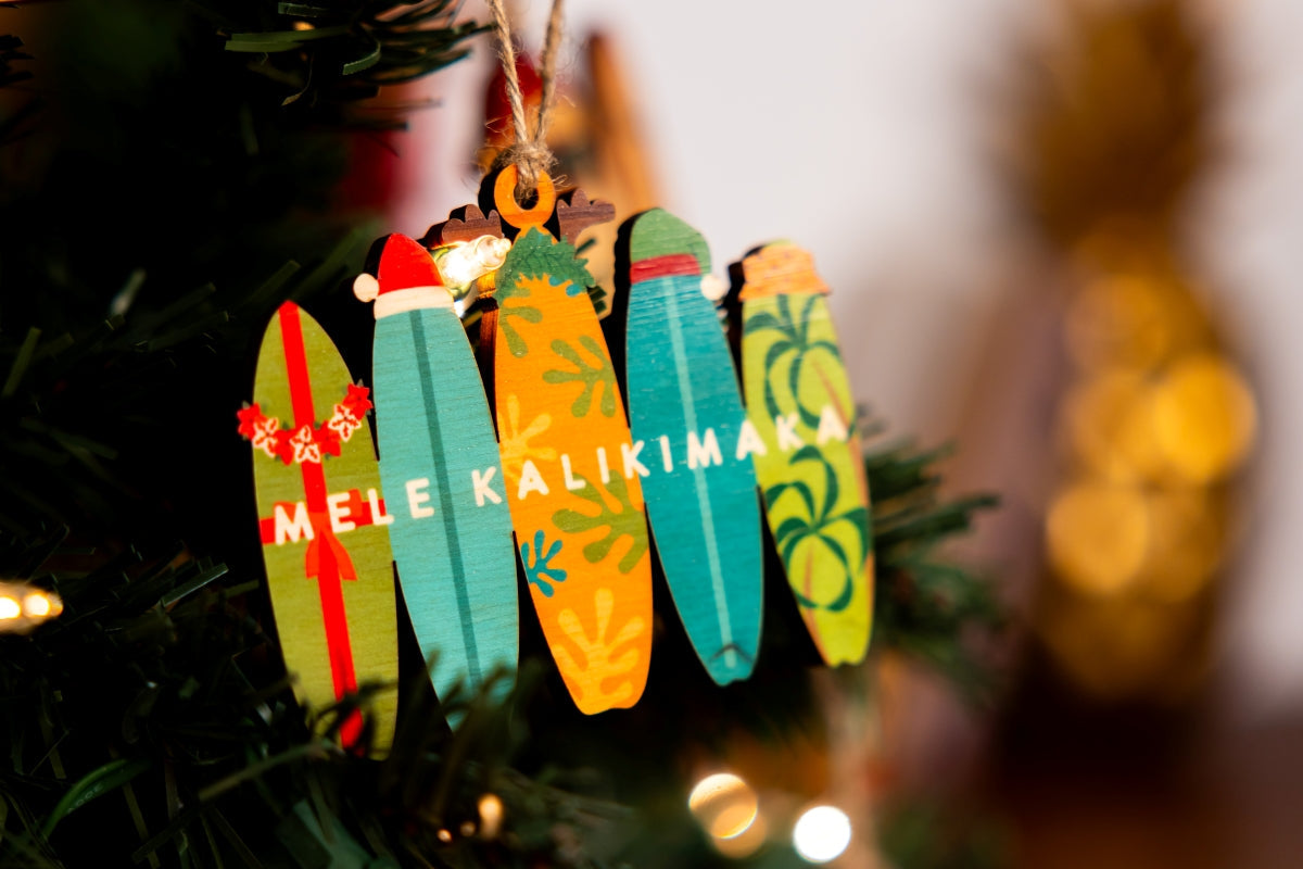 MELE KALIKIMAKA SURFBOARDS ORNAMENT